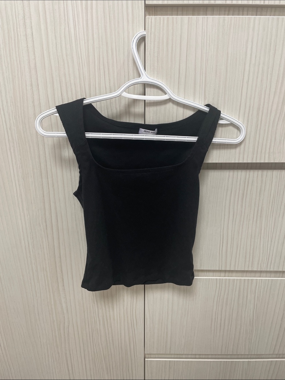 Ardene Black Square-Neck Tank Top
